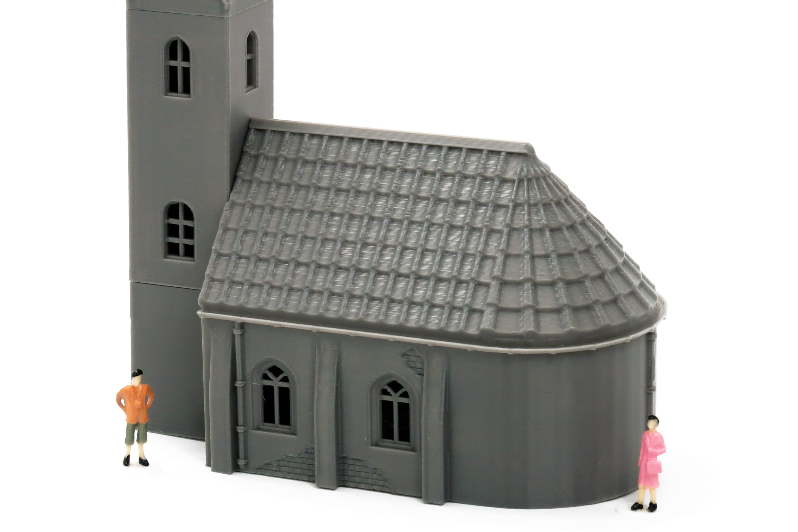 Petite chapelle - Bâtiment ferroviaire miniature imprimé en 3D à l'échelle HO. époque III et au-dessus.