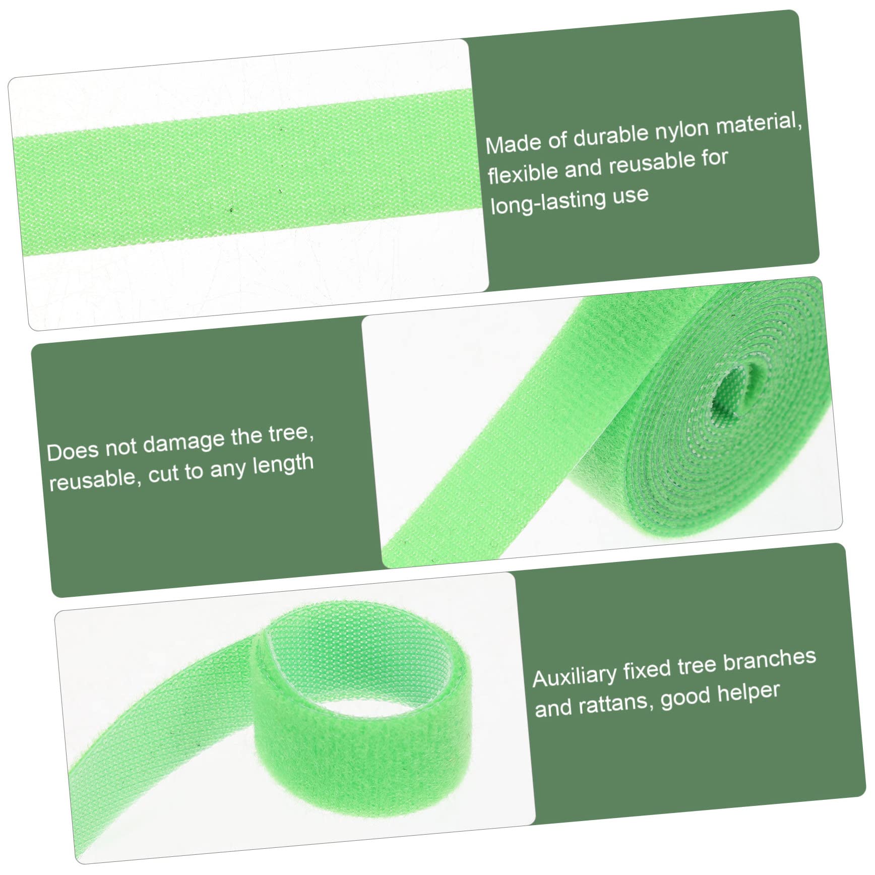 ifundom Vínculo Apoyo Atar Vinculante Soportes De Plantas para Jardín Interior Apoya Cinta De Jardín para Plantas De Exterior Clips De Plantas De Jardín Nylon Verde 4 Rollos*4