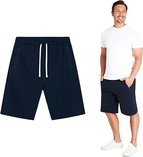 CityComfort Kurze Hose Herren - Sweatshorts Herren Made with Französisches Frottee 220 GSM - Bequeme Kurze Hosen Herren mit 2 Reißverschlusstaschen
