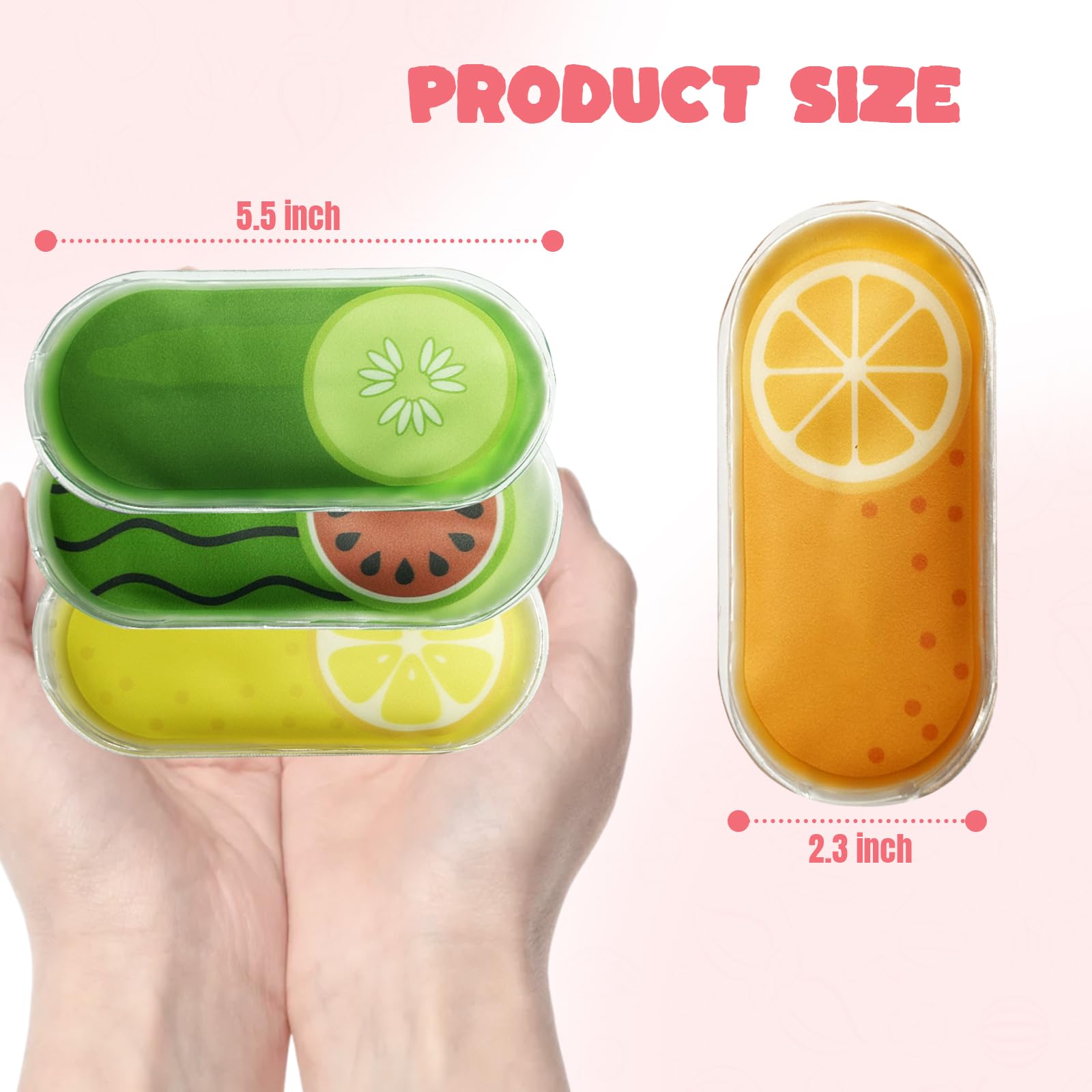 Kids Boo Boo Reusable Cold Packs for Soothing Relief, Fun Hot/Cold Therapy Ice Packs for Injuries