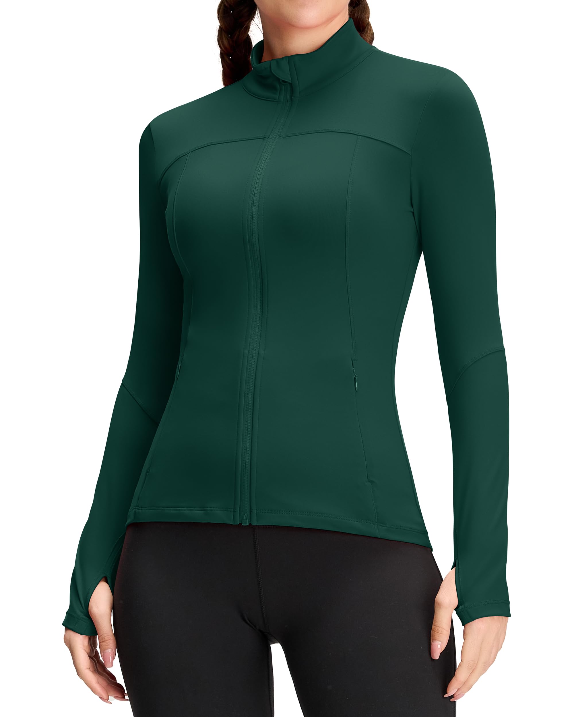 Queenie Ke Womens Running Jackets with Zipper Pockets