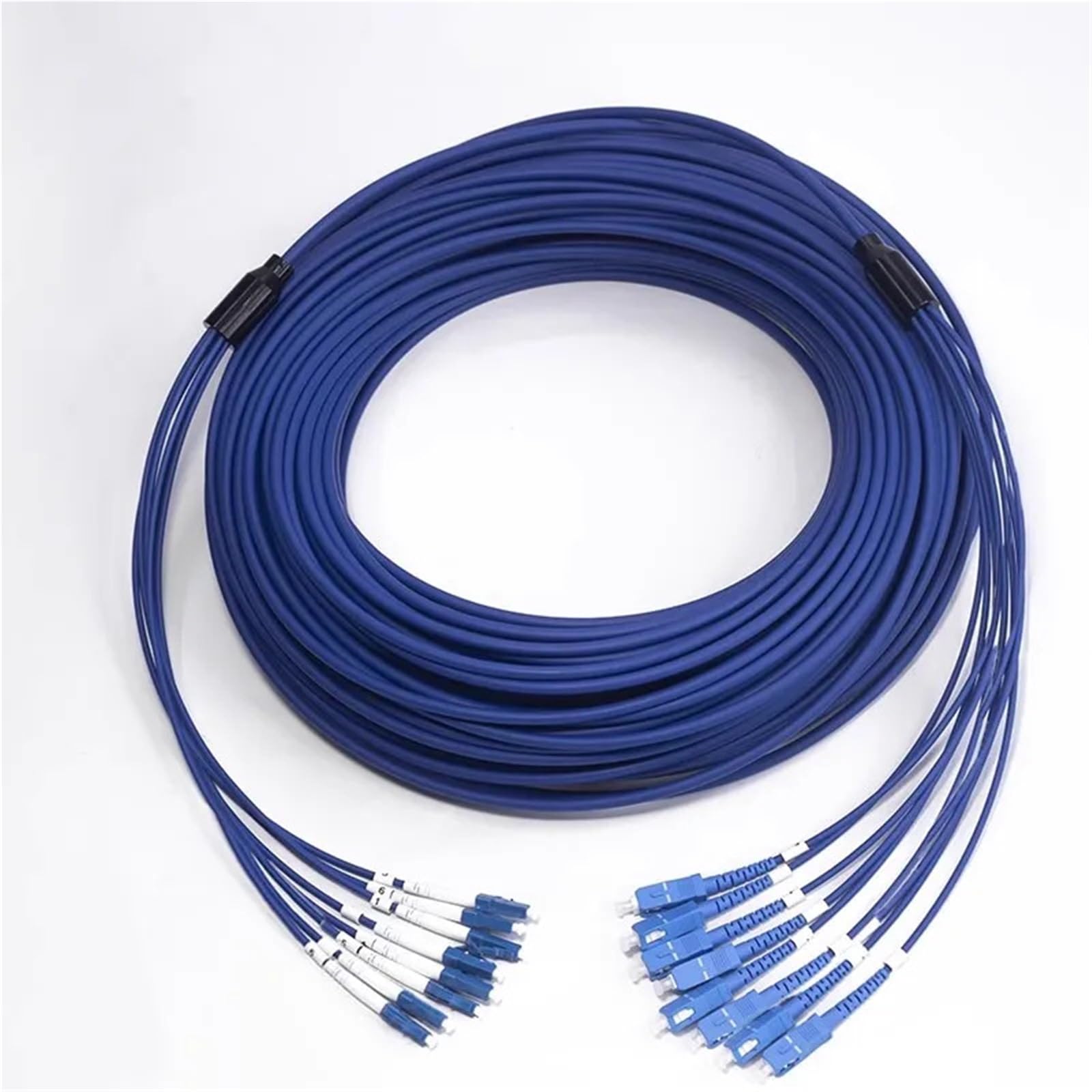 Cable de fibra óptica blindado for exteriores, latiguillo monomodo azul, LC UPC SC, 4/6/8 núcleos, FTTH, 10 m, 20 m, 30 m, 40 m, 50 m(6-core 6LC-6LC 30m)