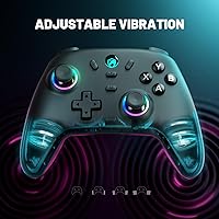 Vista 5 de ECHTPower Wireless PC Gaming Controller - Hall Effect Joystick, 2.4G & Wired 1000Hz Polling Rate, 800mAh Battery, Adjustable Turbo/Vibration - for