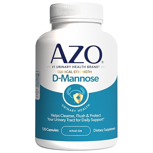 AZO D-Mannose Supplement for Women & Men, Clinical Strength, 120