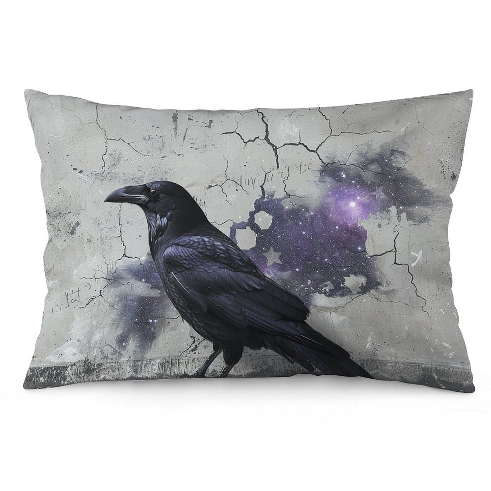 NTVOWPZO 2 Pack Decoration Throw Pillow Covers 16 "x24 Pillowcases Covers Crow on The Ground Pillowcases Modern Farmhouse Home Decor Sofa Cushions Covers for Couch Bed Living Room
