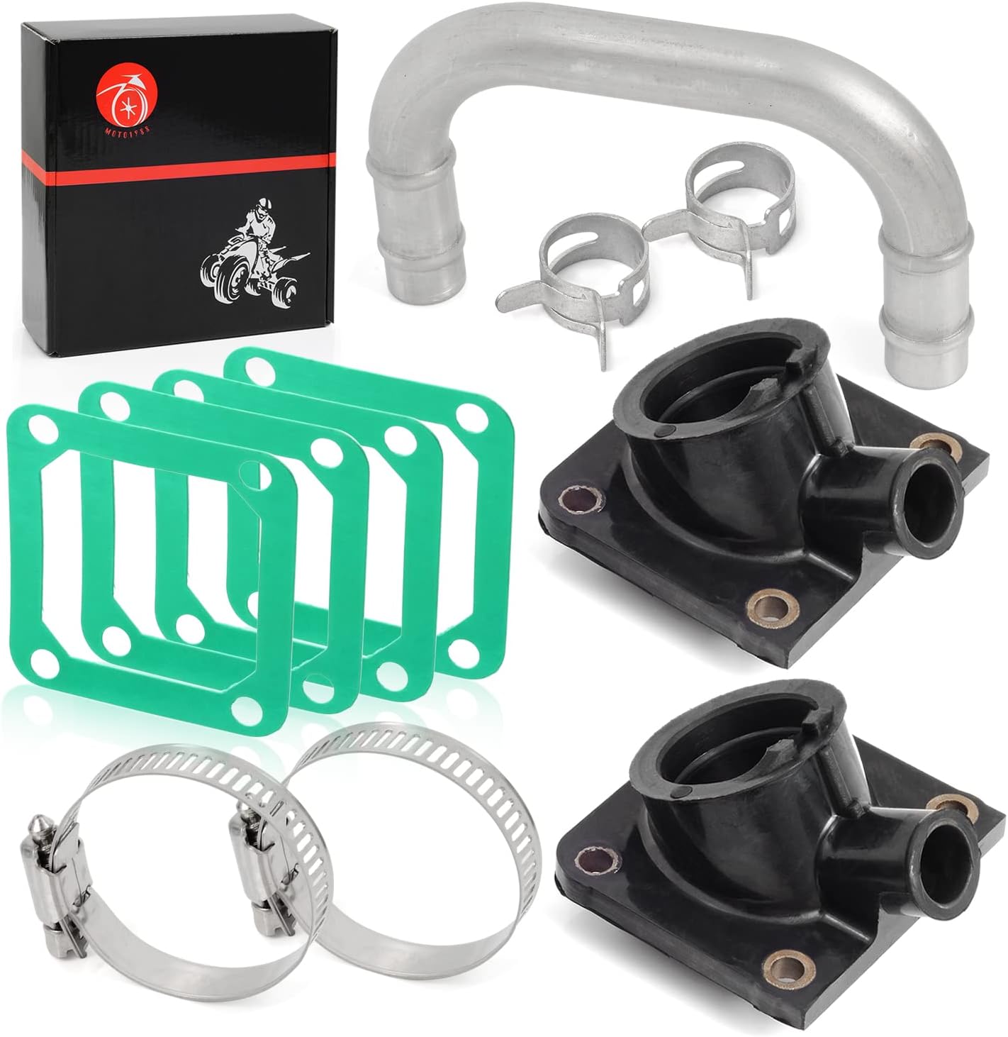 Intake Manifold Boot & Intake crossover tube Kit 29L-14465-00 31K-13565-01-00 For Yamaha Banshee 350 YFZ350 1987-2006