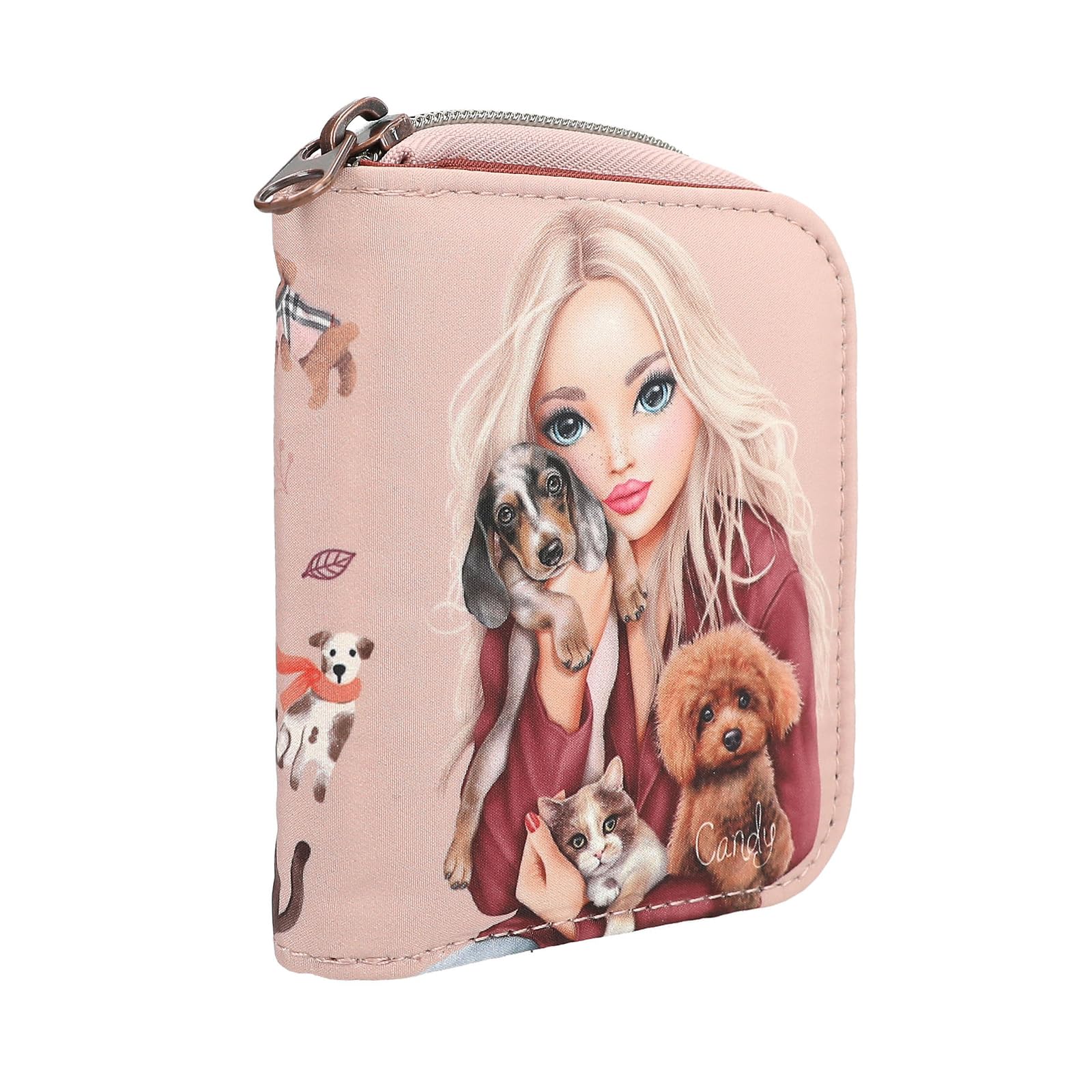 Sveglia Silenziosa TOPModel Fur Ever Friends – Rosa Con Motivi Cane E Gatto, Funzione Luce E Batteria Inclusa