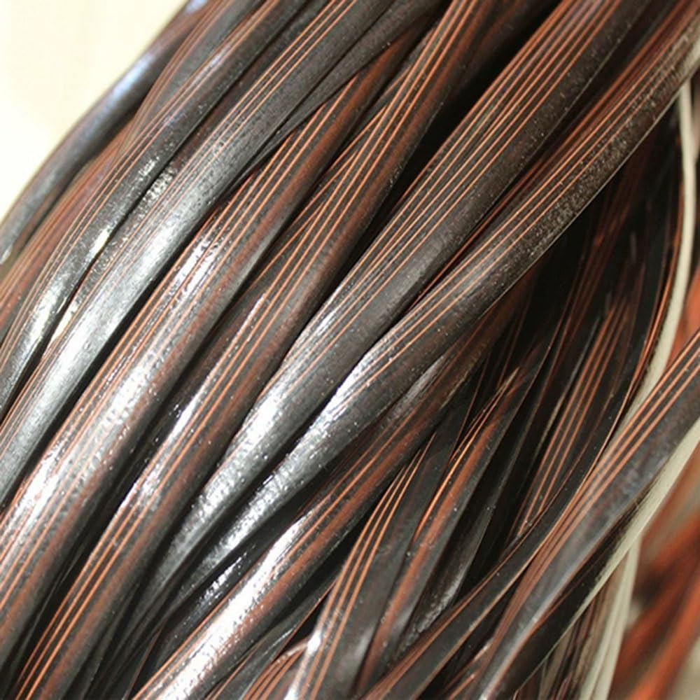 Kit de reparación de mimbre de ratán PE, tejido de plástico reutilizable marrón de 60m, 1 pieza(Coffee)