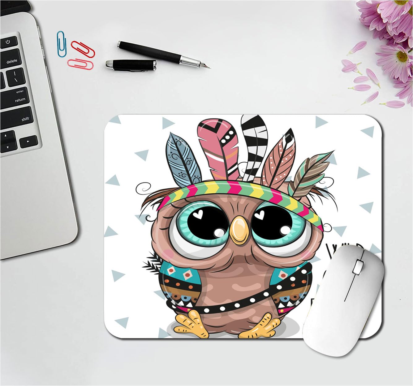 Mojolo Mouse Pad for Girls and Boys Laptop Desktop PC Cute Mousepads Rubber Base with Anti Skid Smooth Surface Mousepad (23 cm x 18 cm)(MP25-100)