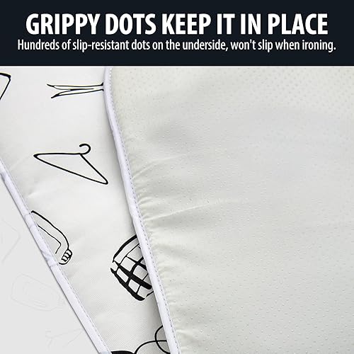 Miniatura 4 de Seiritex Tapete de planchar para mesa, almohadilla de planchar portátil de 39.4 x 18.9 pulgadas, tabla de hierro 5 en 1, manta de hierro de viaje