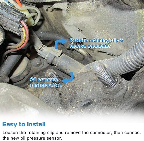 Miniatura 5 de El interruptor del sensor de presión de aceite del motor reemplaza a D1846A compatible con Chevy Silverado Suburban Tahoe GMC Yukon Impala Pontiac