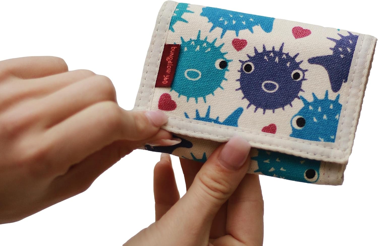 bungalow 360 Trifold Vegan Wallet (Puffer Fish) image 5