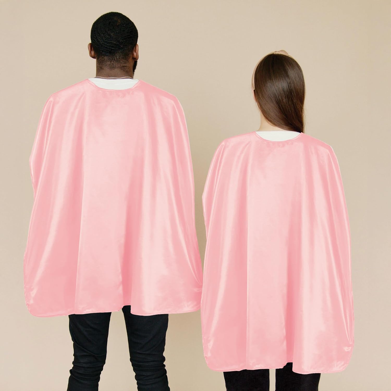 Beistle Pink Fabric Capes – 2 Pack, Lightweight Polyester Costume Capes with Tie Closures, Hero Accessories for Halloween, Cosplay, Theatrical Costumes, Group Themes & Photo Booth Props, 30"