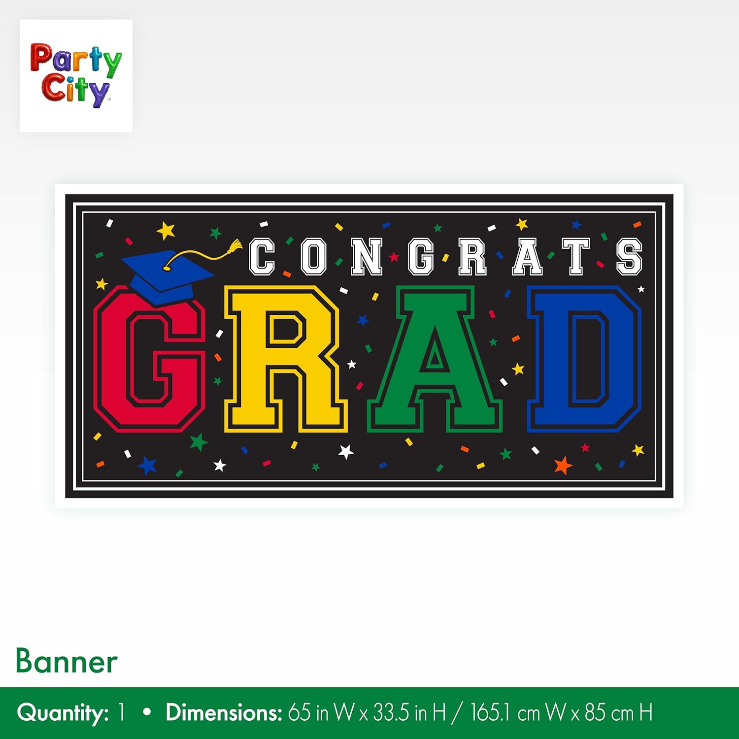 Party City Multi Color Graduation Party Kit for 24