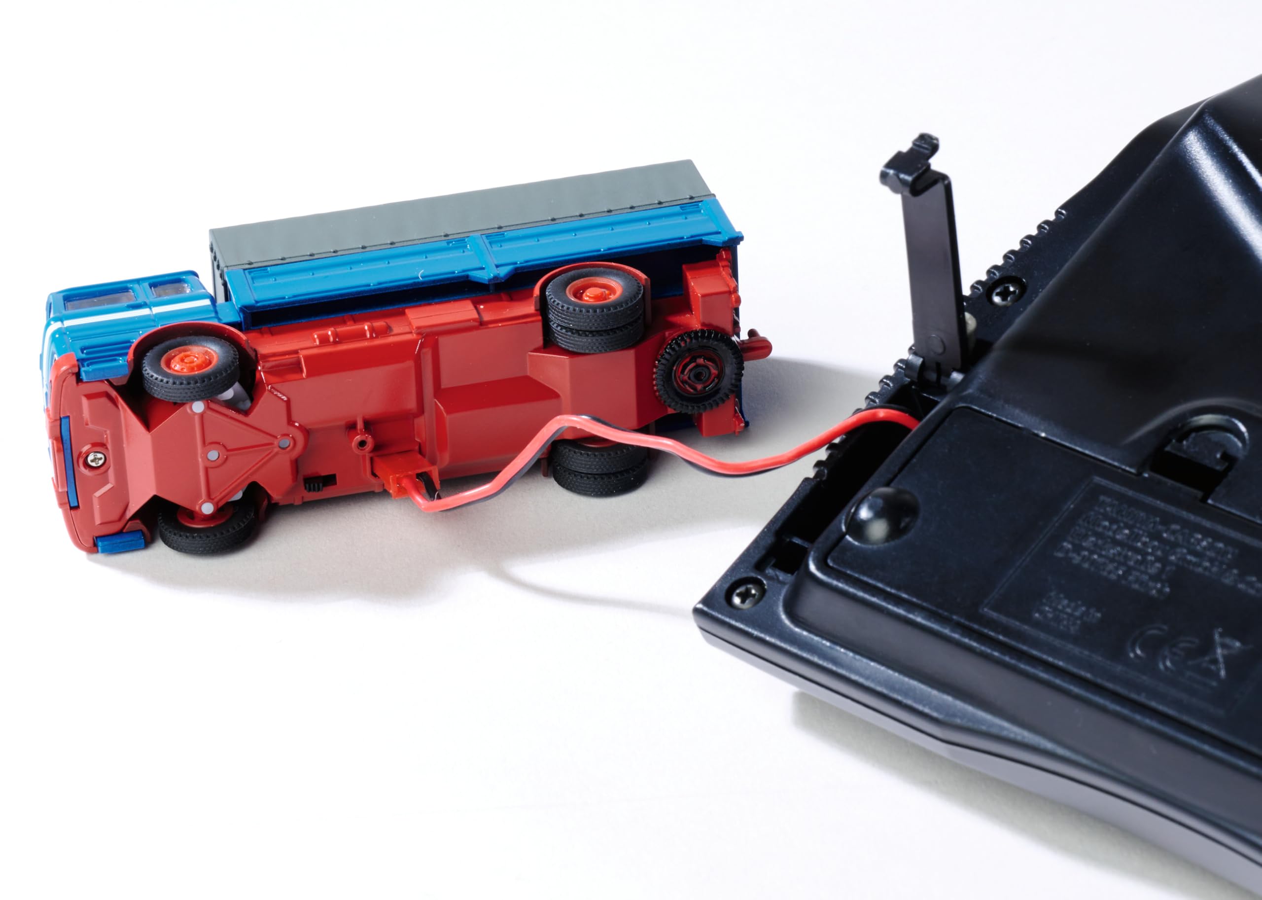 Carson 1:87 MB 1620 plandeka z przyczepą, 100% RTR niebieska, model gotowy do jazdy, samochód RC, model RC, pojazd diorama, zdalnie sterowana ciężarówka, zdalnie sterowana ciężarówka