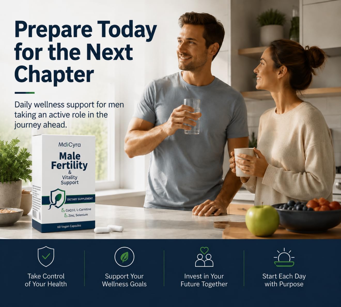 Men’s Fertility Supplement with CoQ10, L-Carnitine & More – Preconception Vitamin Formula for Sperm Health, Antioxidant & Energy Support, GMP Made, 60 Vegan Capsules — Amazon image 5