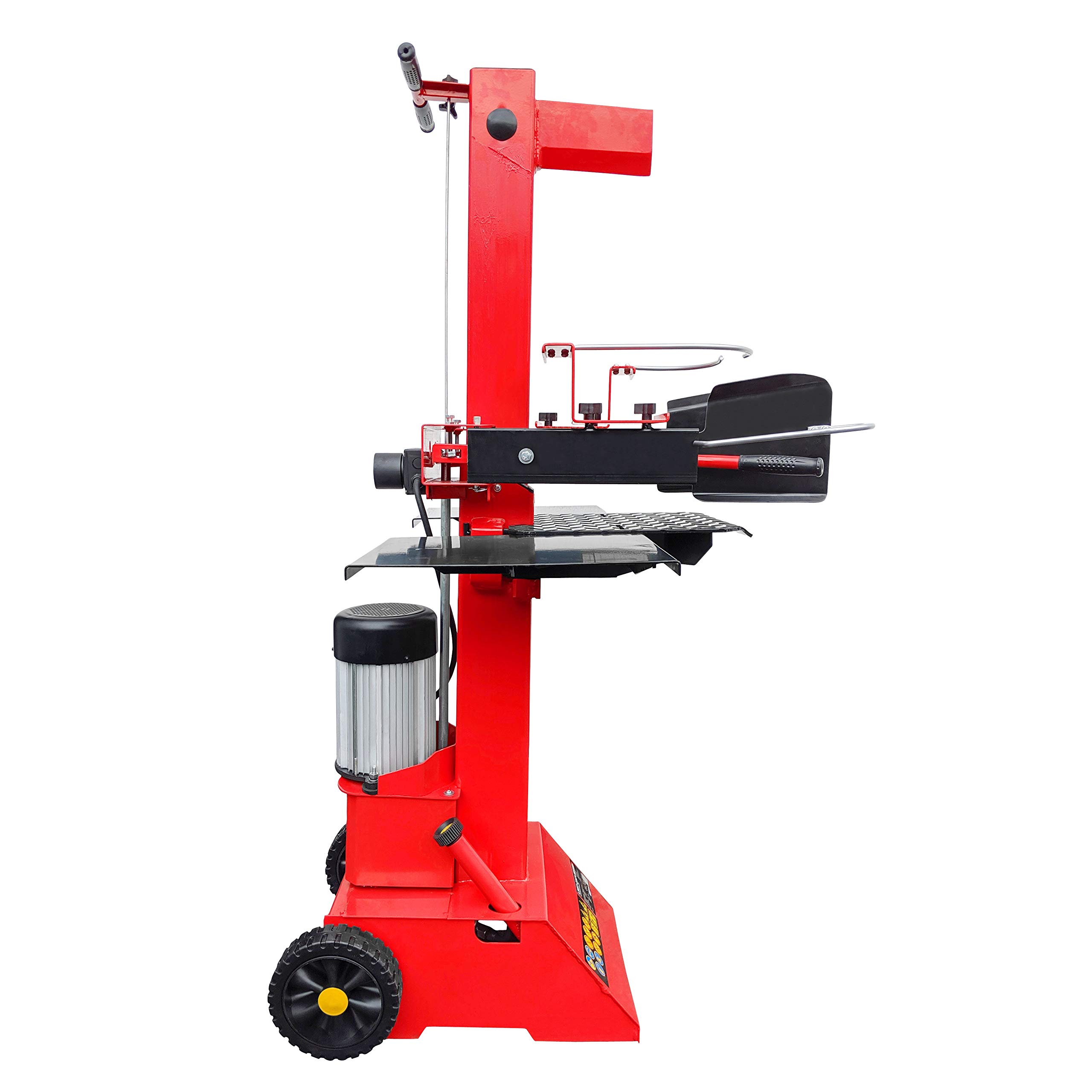 CROSSFER Holzspalter LS8T-230V/PRO/Hydraulikspalter 8 Tonnen Spaltkraft / 230V Motor 3 kW/Auto-Rücklauf mit stufenlosem Rücklaufstopp / 55 cm Spaltlänge/Spaltgut Ø max. 30 cm / 2 Holzablagetische