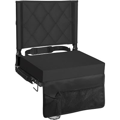 Sheenive Stadium Seats for Bleachers with Back Support, Bleacher Seats with Backs and Cushion Wide, Padded Portable Folding Comfort Stadium Chair with Shoulder Strap for Football Baseball Games