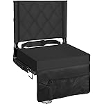 Sheenive Stadium Seats for Bleachers with Back Support, Bleacher Seats with Backs and Cushion Wide, Padded Portable Folding Comfort Stadium Chair with Shoulder Strap, Perfect for Sports Events
