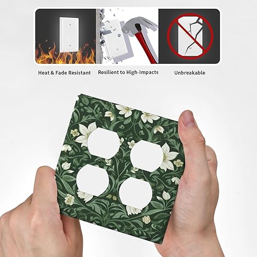 Vista 283 de Cubiertas decorativas de salida de estrella de mar playera, tablero de madera azul de concha de mar de 1 banda, decoración individual GFCI, placa