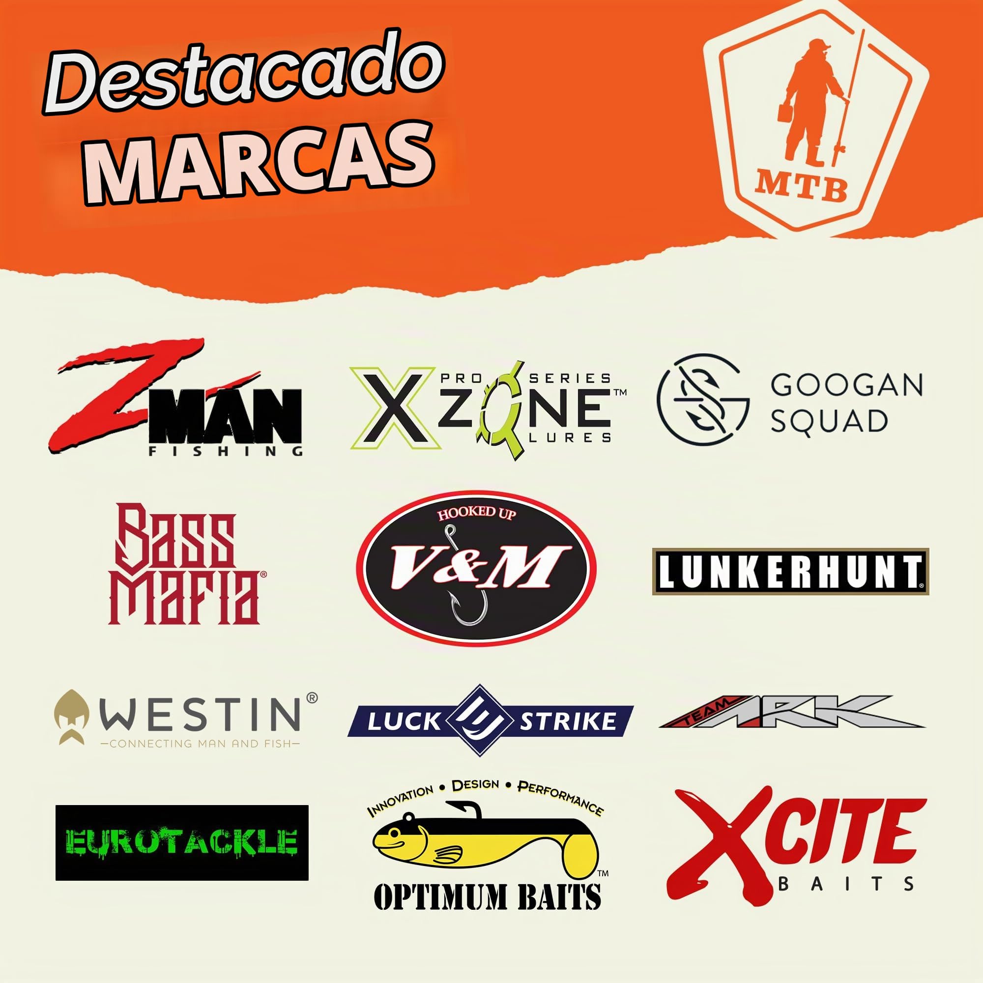 Catch Co MTB | Kit de pesca de señuelos de bajo de boca grande y boca pequeña
