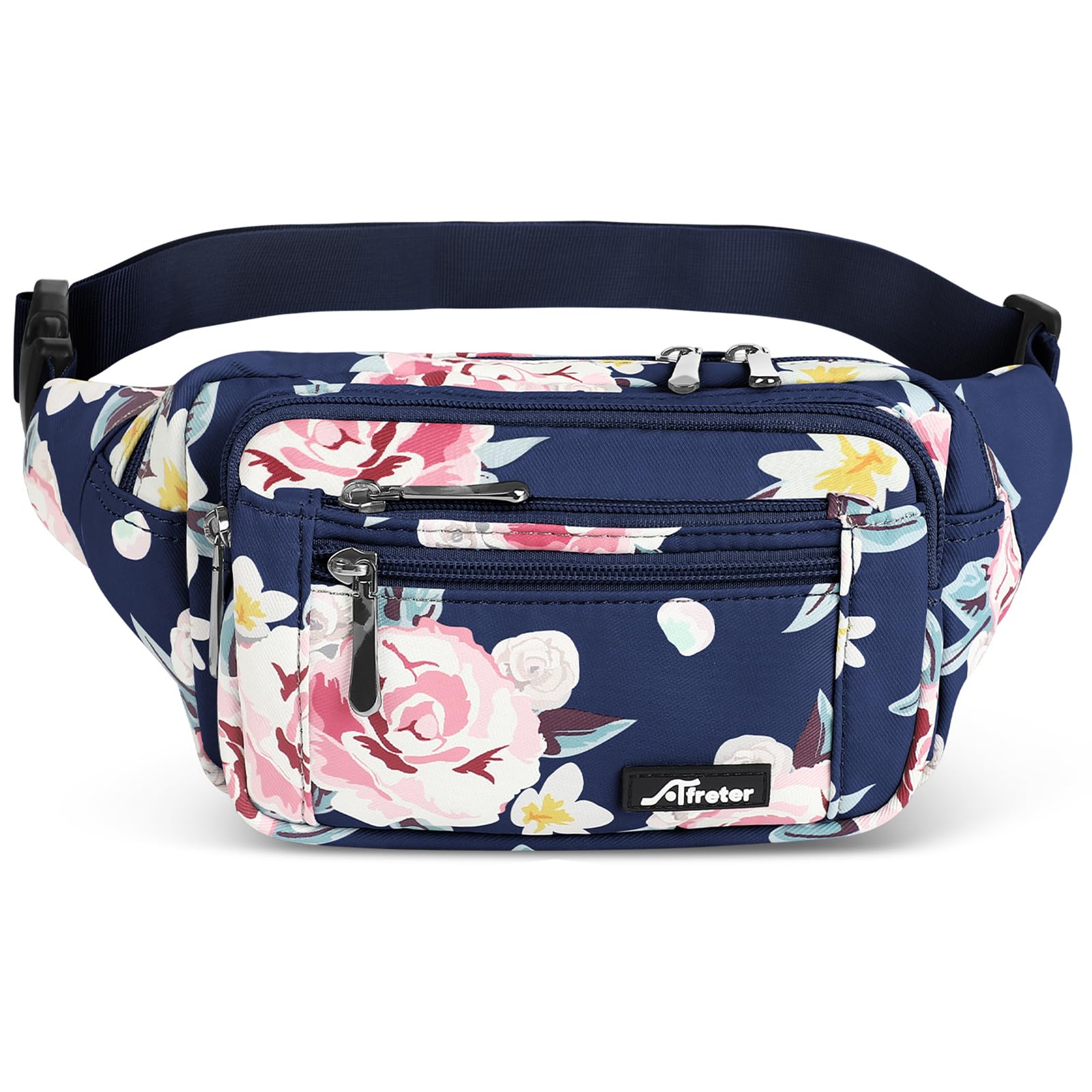 Waist Pack Bag Fanny Pack for Men&Women Hip Bum Bag with Adjustable Strap for Outdoors Workout Traveling Casual Running Hiking Cycling (New Blue