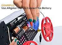 Vista 6 de Clips de cocodrilo eléctricos, 20 piezas de cables de prueba premium con clips de cocodrilo, kit de cables puente de 5 colores con sondas de prueba