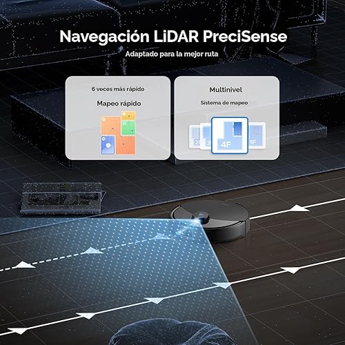 Miniatura 7 de roborock Robot aspirador y trapeador Q10 X5+, autovaciado, limpieza manos libres hasta 7-10 semanas, succión de 10,000 Pa, evitar obstáculos,