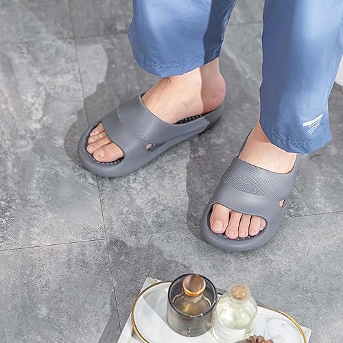 Miniatura 9 de Pantuflas de masaje para mujeres y hombres, sandalias de ducha con punta abierta, zapatos de verano para casa, para baño, fascitis plantar,
