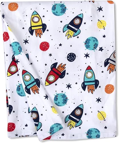 Miniatura 4 de Fisher-Price Conjunto de 4 piezas para bebé recién nacido con sombrero a juego puños de manoplas manta de envoltura para bebé colección Space