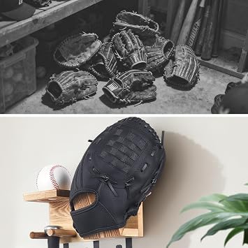 2 in 1 Baseball Bat and Glove Holder Wall Mount|Multi-Functional Baseball Bat Rack with Glove Display Shelf - Ideal Gift for Baseball Players,Boys