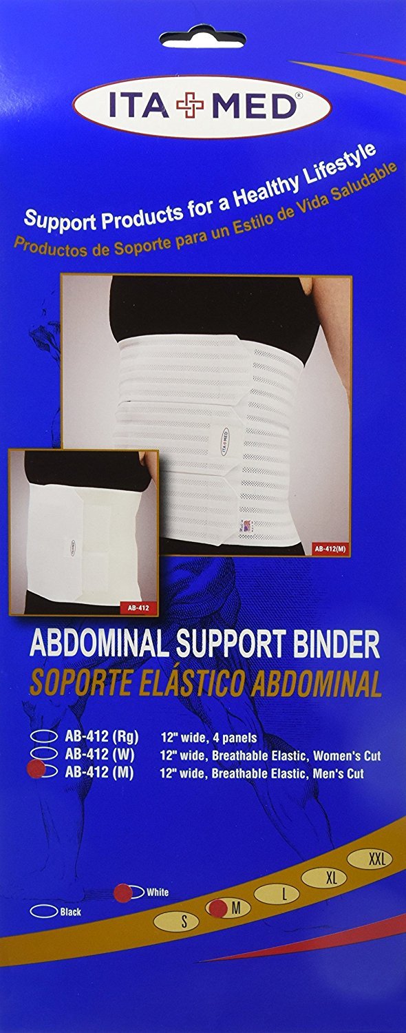 ITA-MED de hombre elástico transpirable faja abdominal de 4