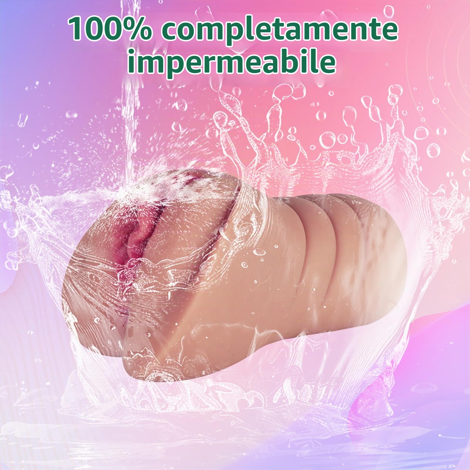 Masturbatore Realistico Pocket Pussy Sex toy Masturbatore Con Canale Clitorideo 3D Grande Per Uomini Sex Toy Erotico Per Uomini Solo(Marrone)