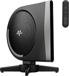 Vornado STRATA Compact Oscillating Fan with Remote, 19 Inch, High Velocity Air Circulator, Quiet Powerful Fan, 5 Speeds, Touch Control, Black