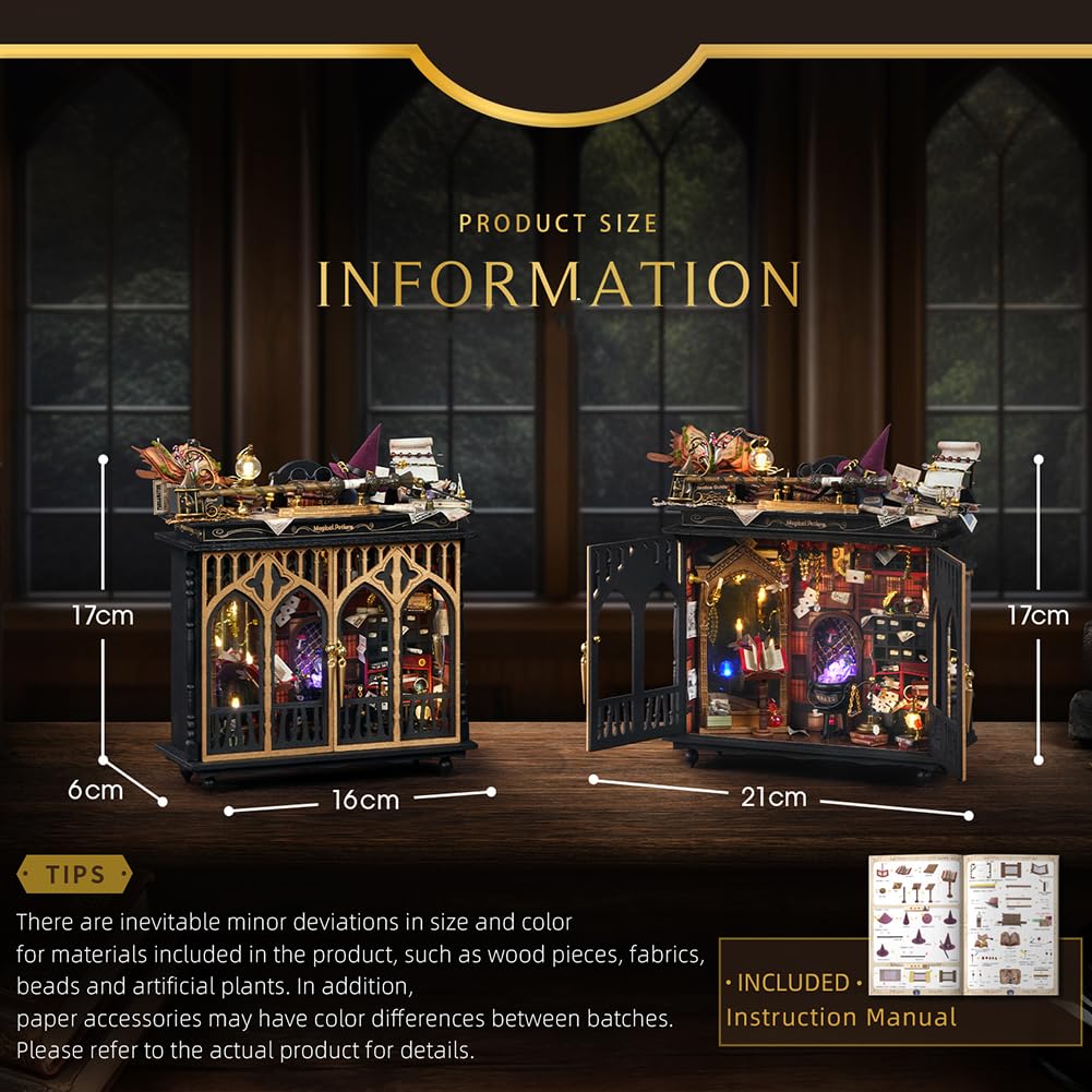Magiczna apteka "zrób to sam", zestaw do samodzielnego montażu, sterowanie dotykowe, oświetlenie LED, model warsztatu czarodziejskiego, zestaw dekoracyjny dla kolekcjonerów i entuzjastów