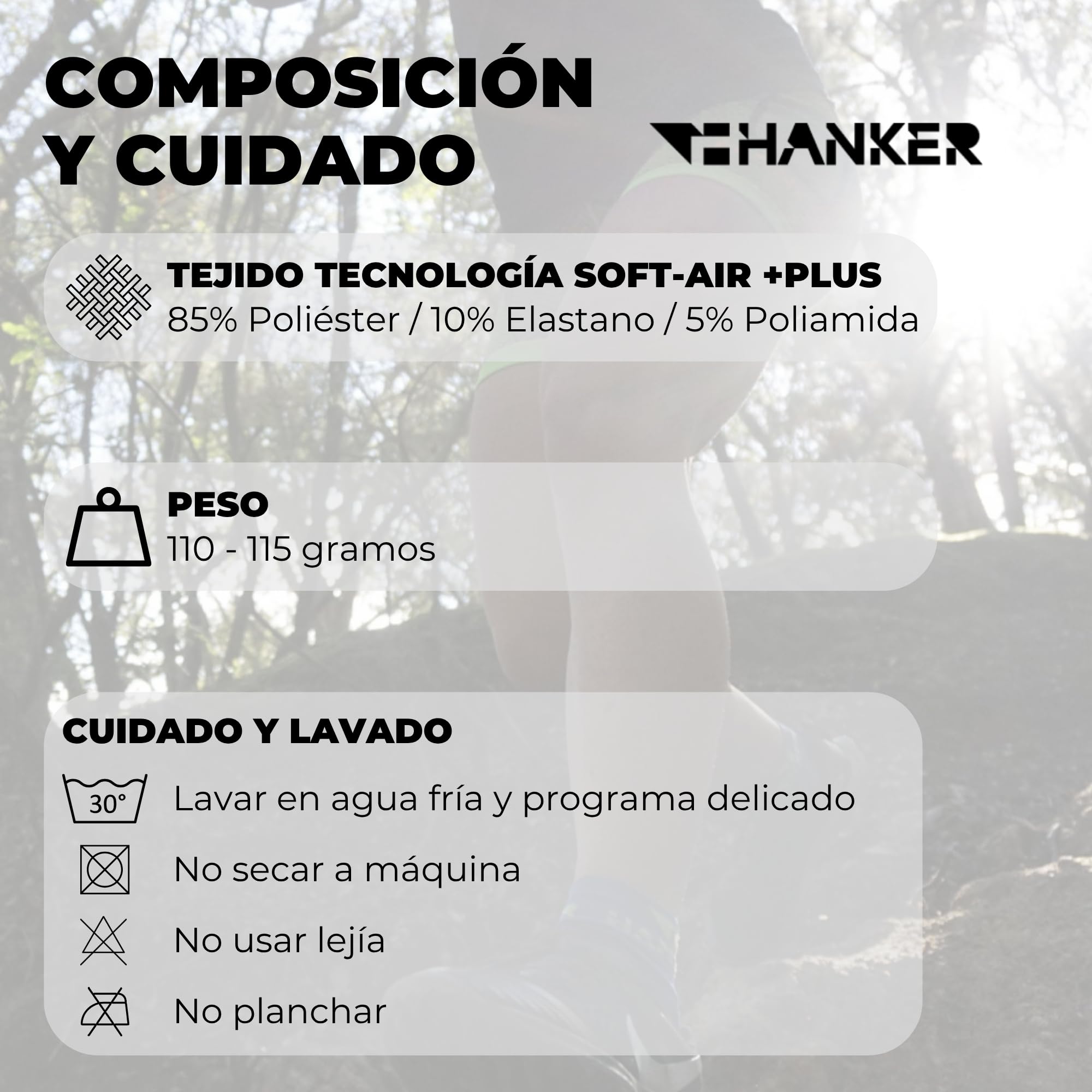 HANKER Mallas Cortas de Mujer Compresivas de Cintura Alta y Tejido Termorregulador para Yoga, Fitness y Pilates