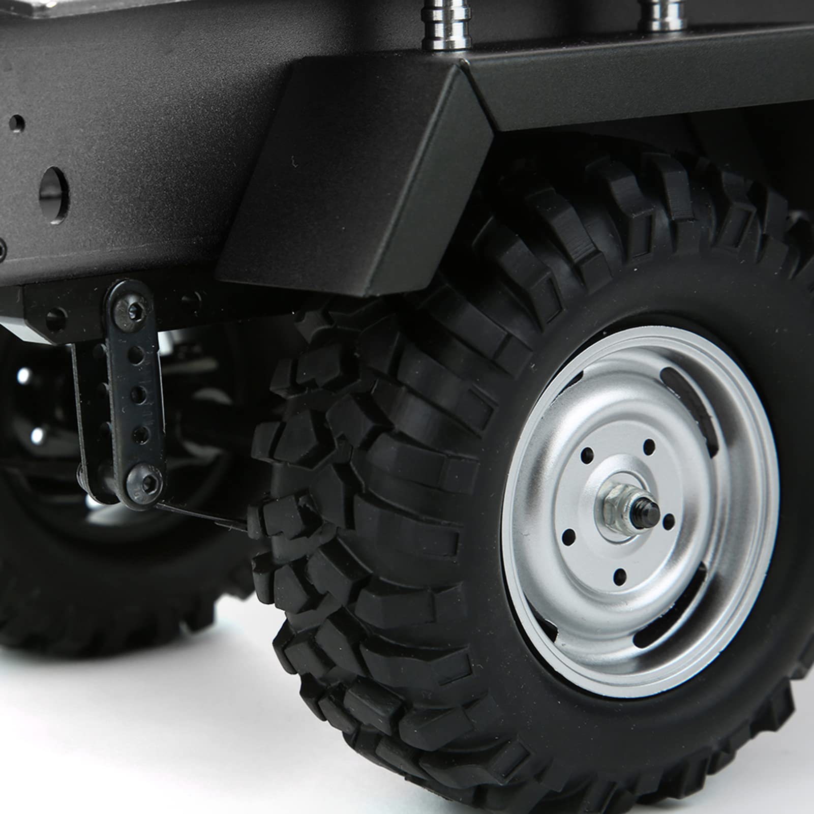 Stop Aluminium Wysoce Symulowanej Przyczepy - Model Pojazdu RC do Zabawek Pasujący do SCX10 1/10 RC Auto (czarny) (BLACK)