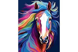 Paint-by-Numbers DIY Horse Canvas Painting Kit for Creative Fun