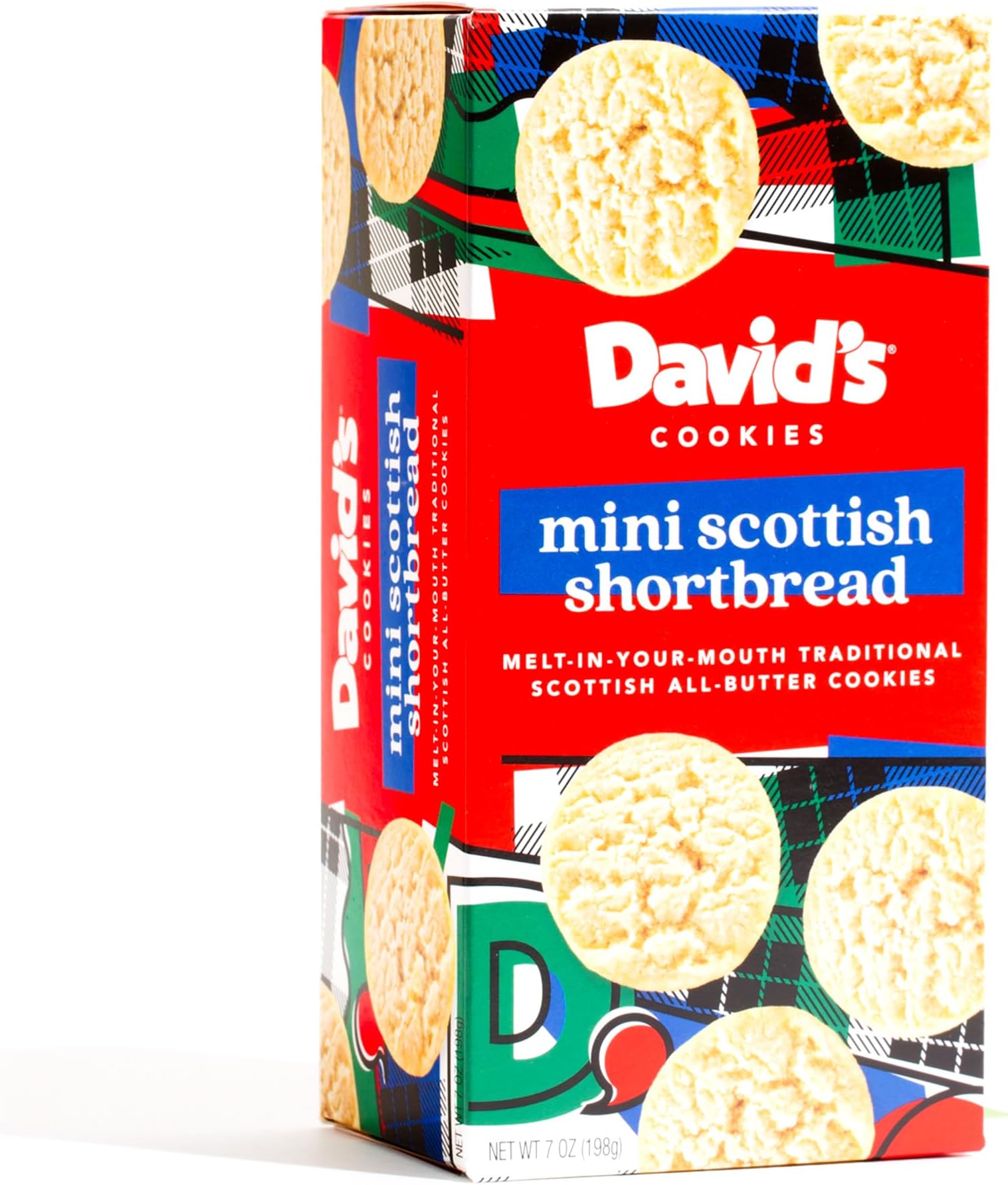 Davidโs Cookies Pure Butter Shortbread Cookies โ Traditional Mini Scottish Butter Shortbread Cookie Box โ Fresh & Yummy Shortbreads For Tea & Coffee Time โ Original Recipe Made In Scotland - 1 Pack