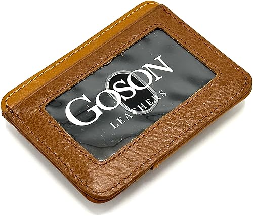 Miniatura 4 de Goson - Cartera de piel para hombre con clip magnético