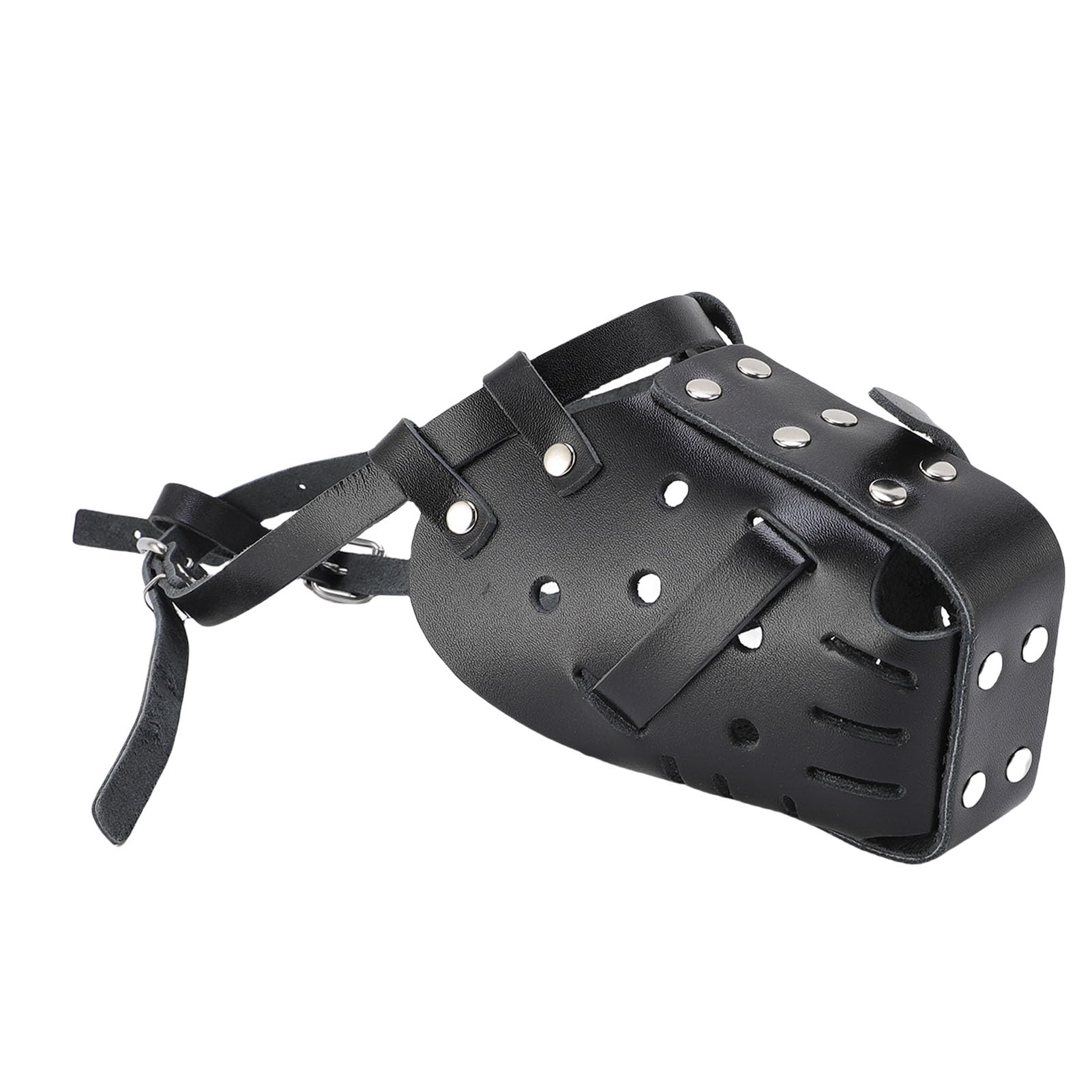 Muselière en cuir PU pour chien grand modèle résistant aux morsures