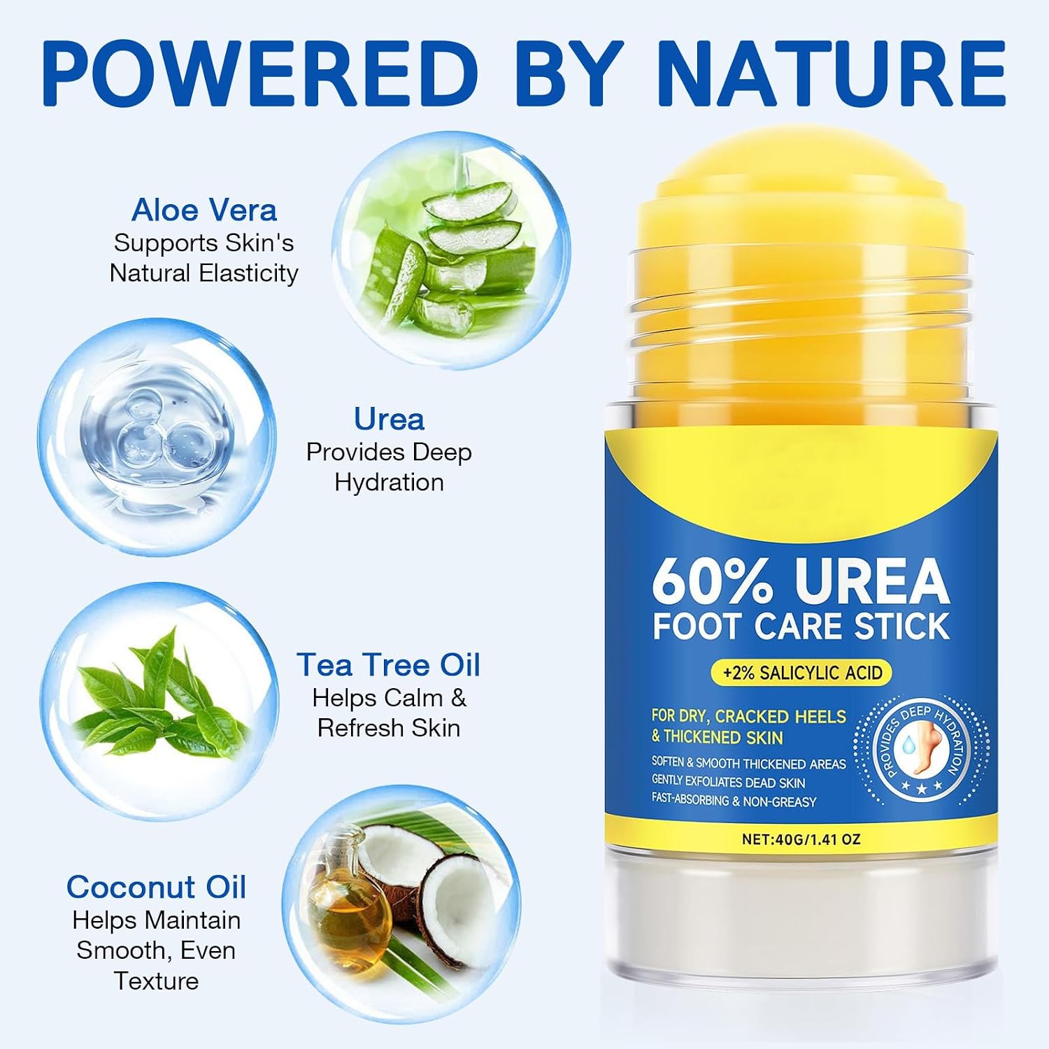 60% Urea Cream Stick with 2% Salicylic Acid Foot Care Stick image 2