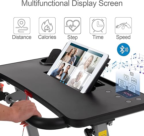 Miniatura 2 de FYC Folding Treadmill with Desk for Home 265LBS Foldable Treadmill Slim Compact Running Machine Portable Electric Treadmill Workout Exercise for