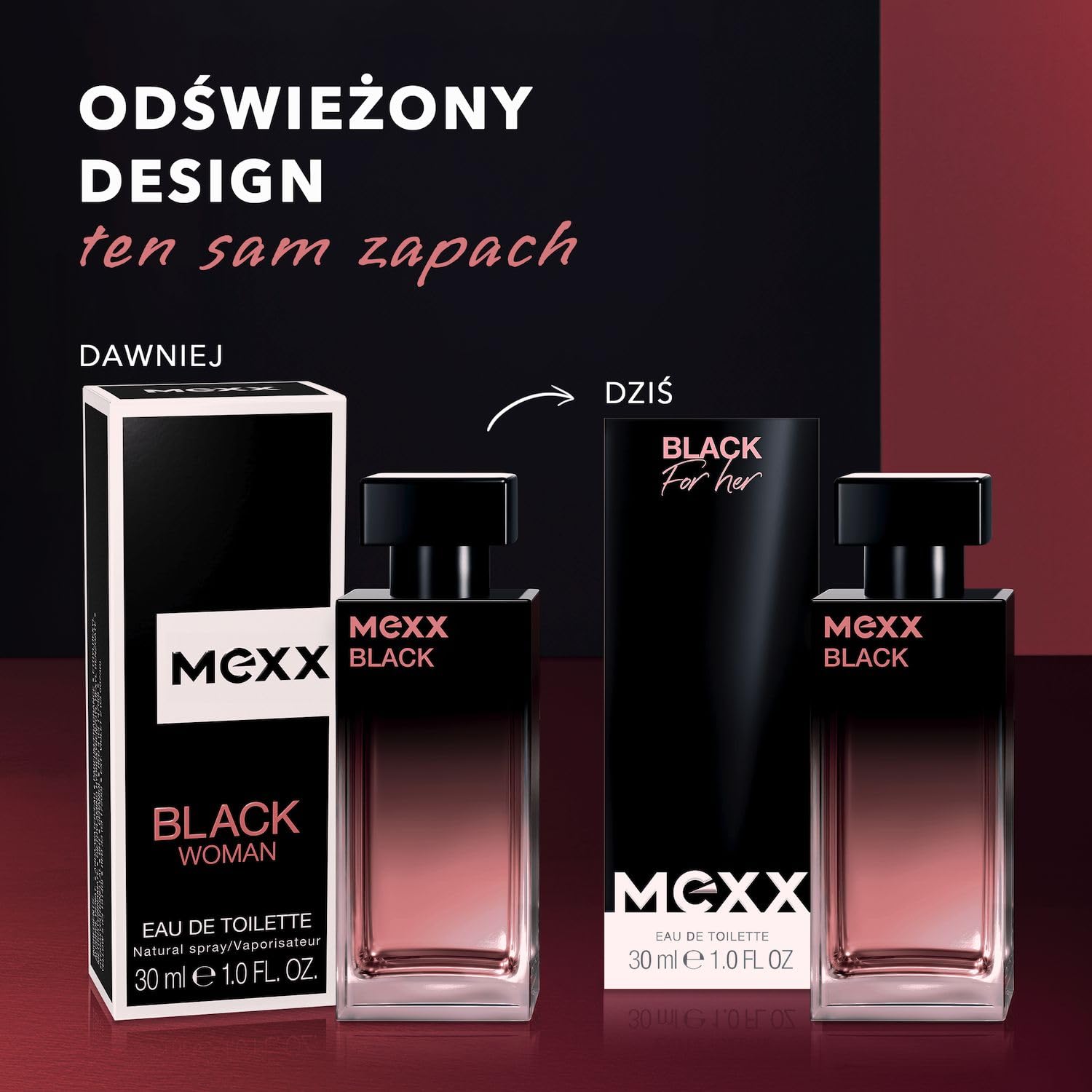 Mexx Black Woda Toaletowa dla Kobiet, o Kwiatowo-Owocowym Zapachu, 30 ml