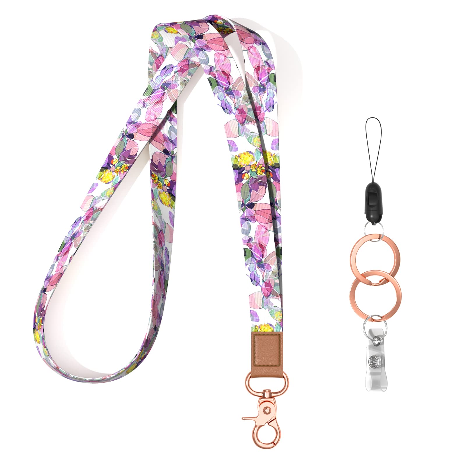 Rimilak Neck Lanyard Key Chain, Long Lanyard Strap Keychain Holder for Women Men Car Keys ID Badges Card Wallet Phone Camera