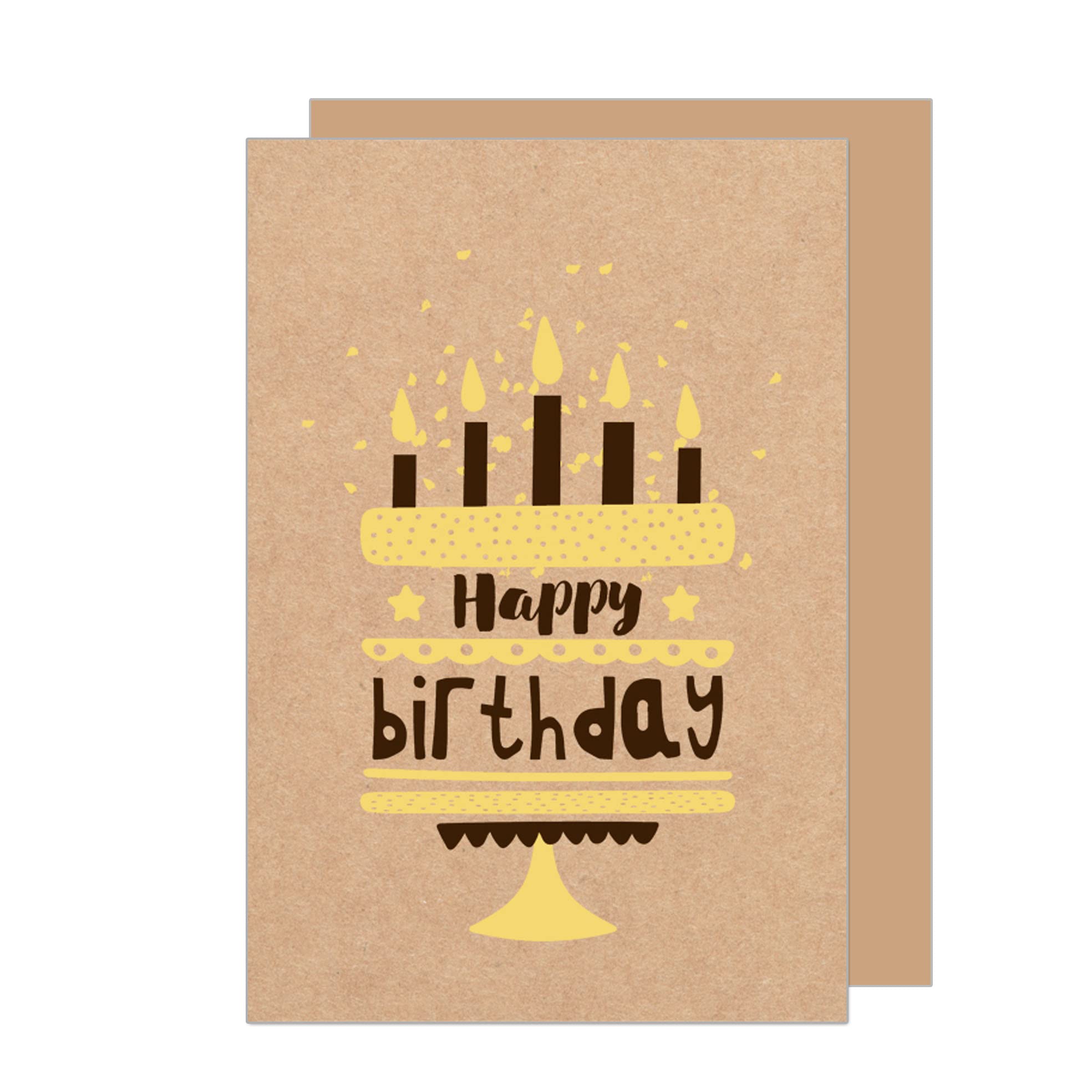 Edition Seidel Premium Birthday Card on Kraft Paper with Gold Embossing and Envelope Greeting Card Billet Birthday Happy Birthday Man Woman Sayings Card (G3193 SW022)