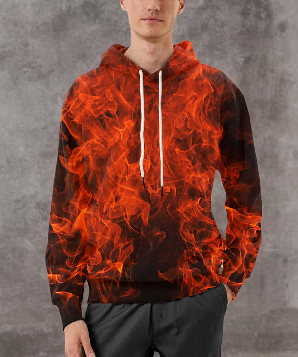 Unisex Realistic 3D Print Galaxy Pullover Hooded Sweatshirt Hoodies with Big Pockets - Image 7