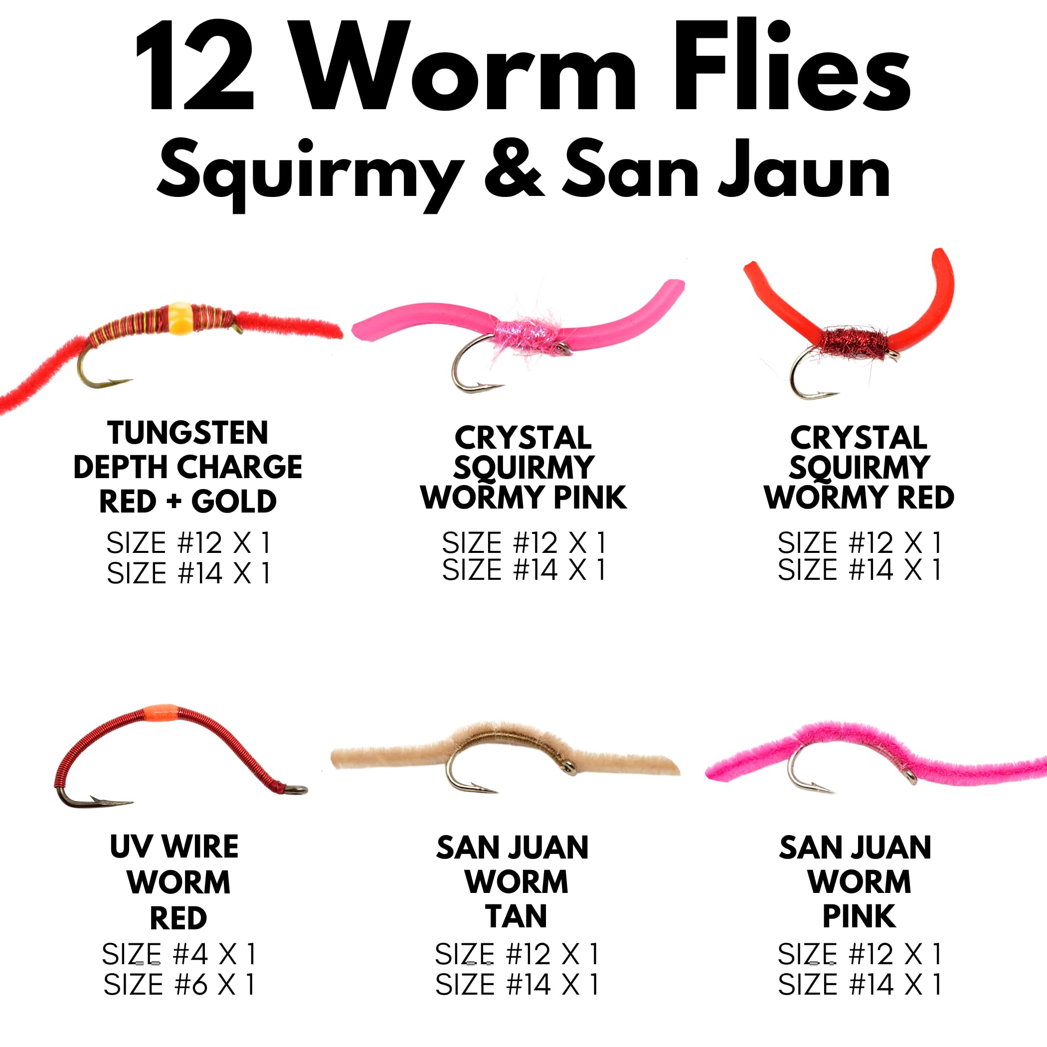 The Fly Fishing Place San Juan Worm Beaded Trout Fly Assortment - Main Image