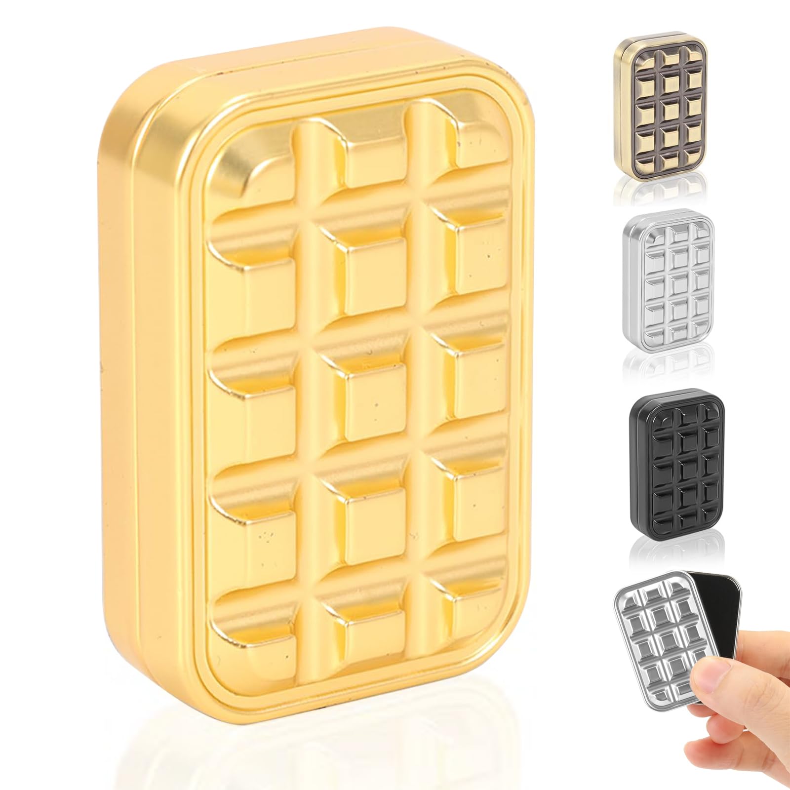 Sunny Power Fidget Slider,Metal Poker Push Card, Portable Stress Relief Toy for Adults, Fidget Toys for Anxiety ADHD Metal Sensory Toy, for Boyfriends Magnetic Slide Toy for Office Use