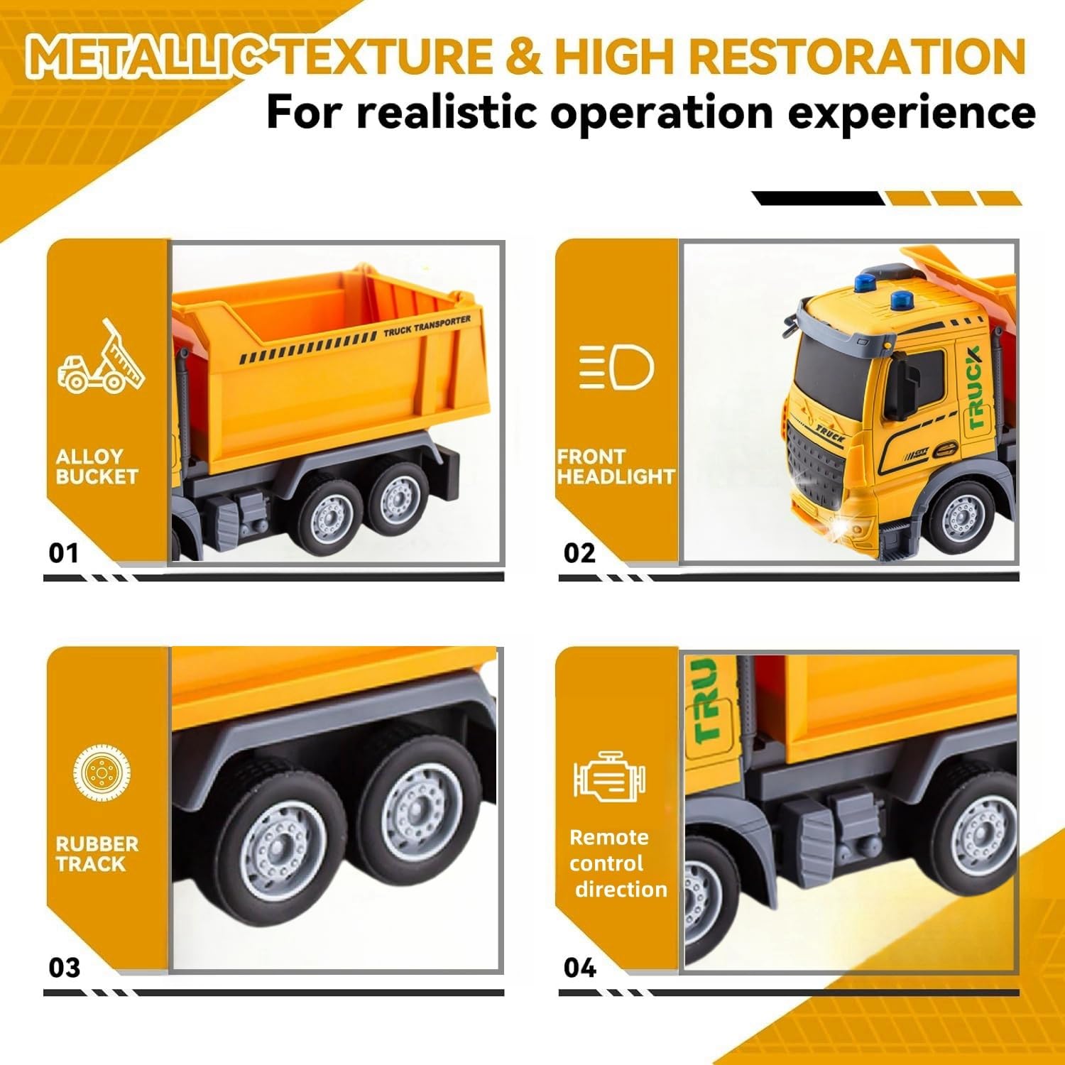 RC Kipper Spielzeug - Ferngesteuerter Laster Mit Licht & Sound